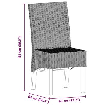 Esszimmerstühle 2 Stk. Braun Natürliches Rattan