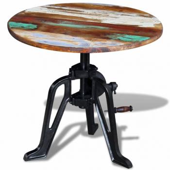 ARDEBO.de - Beistelltisch Altholz Gusseisen 60x(42-63) cm