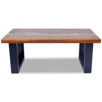 Couchtisch Teak Harz 100x50 cm
