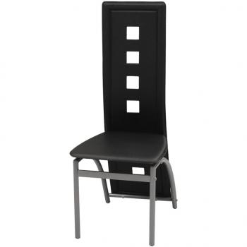 Esszimmerstühle 2 Stk. Schwarz Kunstleder 