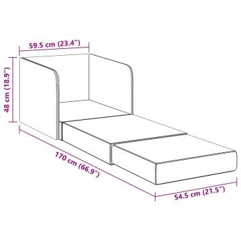 Ausziehbarer Schlafsessel Dunkelgrau Stoff