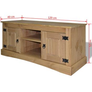 TV-Schrank Mexiko-Stil Kiefernholz 120x40x52 cm