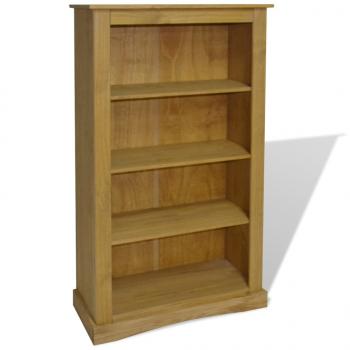 Bücherschrank 4 Fächer Mexiko-Stil Kiefernholz 81x29x150 cm