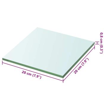 Regalboden Glas Transparent 20 cm x 20 cm