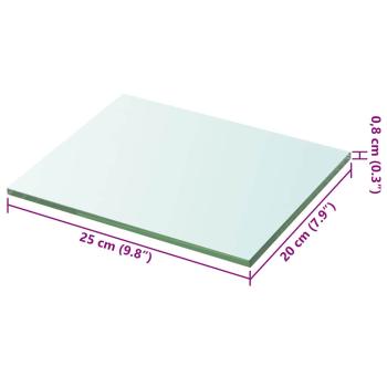 Regalboden Glas Transparent 20 cm x 25 cm