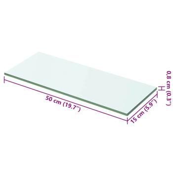 Regalboden Glas Transparent 50x15 cm