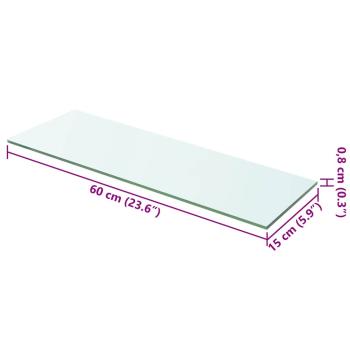 Regalboden Glas Transparent 60 cm x 15 cm