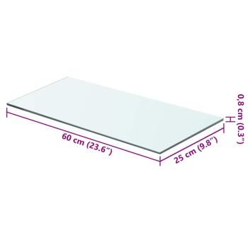 Regalboden Glas Transparent 60x25 cm