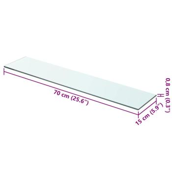 Regalboden Glas Transparent 70x15 cm