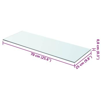 Regalboden Glas Transparent 70x25 cm