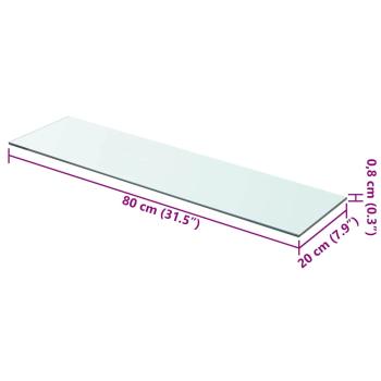Regalboden Glas Transparent 80x20 cm