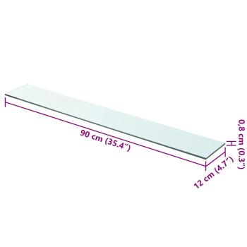 Regalboden Glas Transparent 90x12 cm