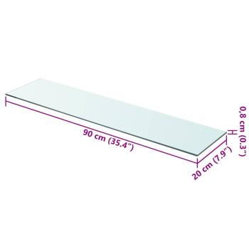 Regalboden Glas Transparent 90x20 cm