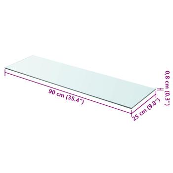 Regalboden Glas Transparent 90x25 cm