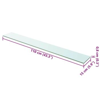 Regalboden Glas Transparent 110x15 cm