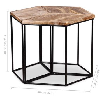 Couchtisch Massivholz Mango 56x48x40 cm