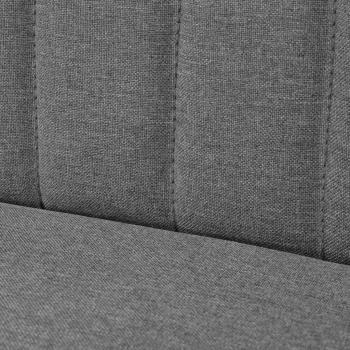 Sofa Stoff 117 x 55,5 x 77 cm Hellgrau