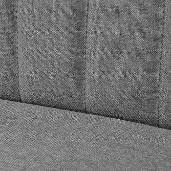 Sofa Stoff 117 x 55,5 x 77 cm Hellgrau