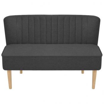 Sofa Stoff 117x55,5x77 cm Dunkelgrau   