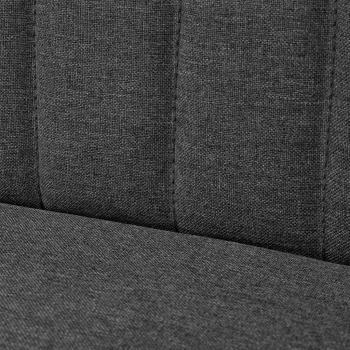 Sofa Stoff 117x55,5x77 cm Dunkelgrau   