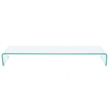 TV-Tisch/Bildschirmerhöhung Glas Transparent 100x30x13 cm