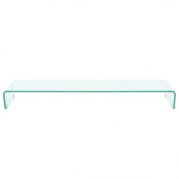 TV-Tisch/Bildschirmerhöhung Glas Transparent 110x30x13 cm