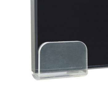 TV-Tisch/Bildschirmerhöhung Glas Schwarz 110x30x13 cm