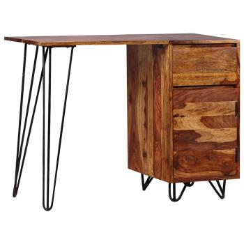 Schreibtisch mit 1 Schublade und 1 Schrank Massivholz