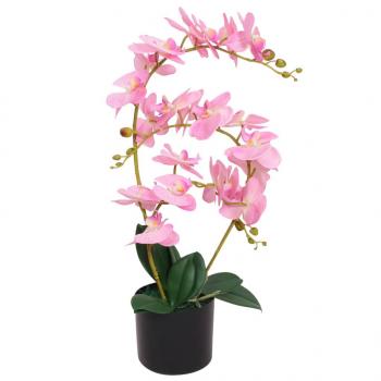 ARDEBO.de - Künstliche Orchidee mit Topf 65 cm Rosa