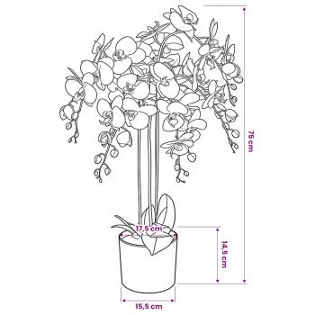 Künstliche Orchidee mit Topf 75 cm Weiß