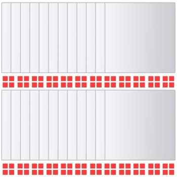 24-tlg. Spiegelfliesen-Set Quadratisch Glas