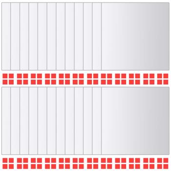 24-tlg. Spiegelfliesen-Set Quadratisch Glas