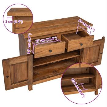 Sideboard Altholz Massiv 75x30x65 cm