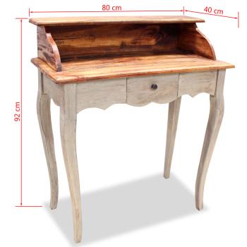 Schreibtisch Massives Mahagoniholz 80x40x92 cm