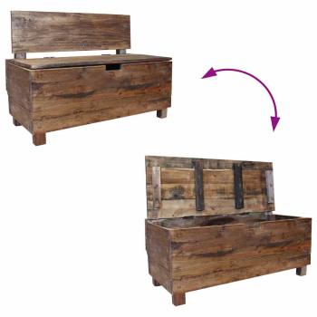 Sitzbank Altholz Massiv 86 x 40 x 60 cm 