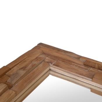 Dekorativer Spiegel Teak 60 x 60 cm Quadratisch