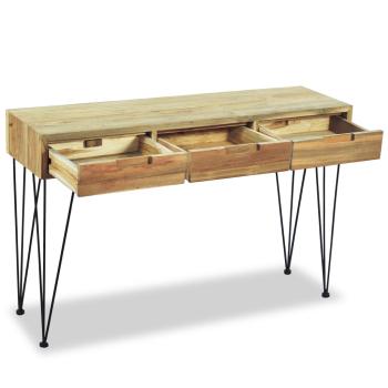 Konsolentisch 120 x 35 x 76 cm Teak Massiv