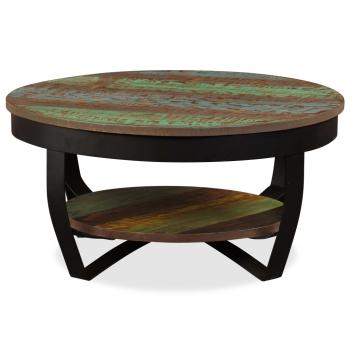 Couchtisch mit Ablage Altholz Massiv 65x32 cm