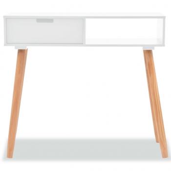 Konsolentisch Kiefernholz Massiv 80 x 30 x 72 cm Weiß