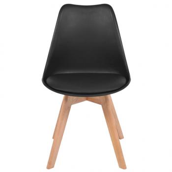 Esszimmerstühle 4 Stk. Schwarz Kunststoff