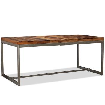 Esstisch Massivholz und Stahl 180 cm