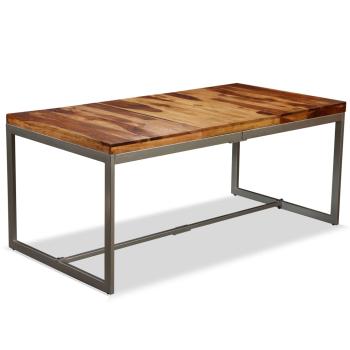 Esstisch Massivholz und Stahl 180 cm