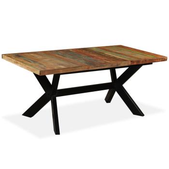 Esstisch Altholz Massiv und Stahlgestell 180 cm