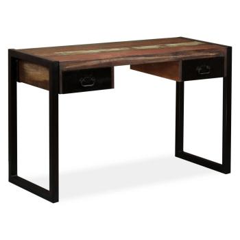 Schreibtisch mit 2 Schubladen Altholz Massiv 120x50x76 cm