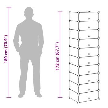 Schuh-Organizer Zusammenklappbar mit 10 Fächern Weiß