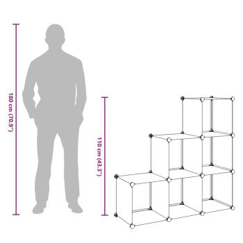 Regalsystem Würfel-Regal mit 6 Fächern Weiß
