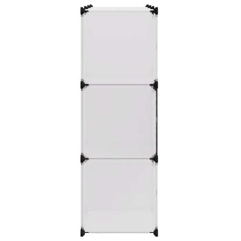 Regalsystem Würfelregal mit 9 Fächern Schwarz und Weiß