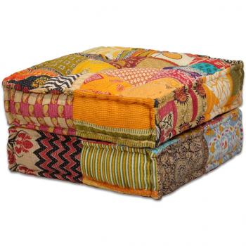 4-Sitzer Modularer Pouf Patchwork Stoff 