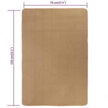 Teppich Jute mit Latexrücken 70x130 cm Natur