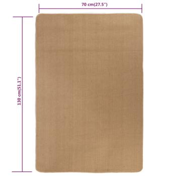 Teppich Jute mit Latexrücken 70x130 cm Natur